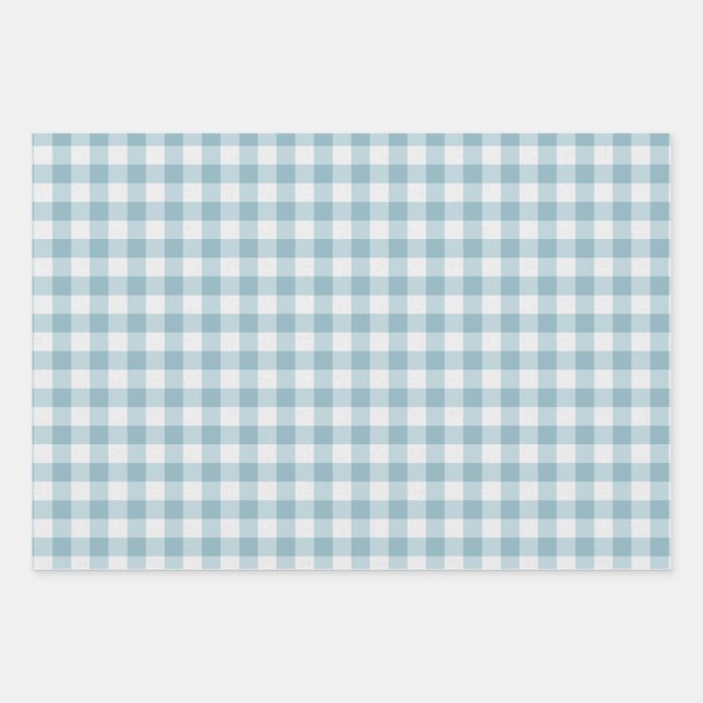 Pastel Gingham Geschenkpapier Set (Vorderseite)