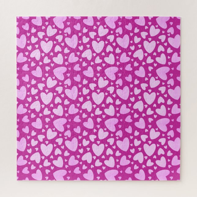 Pastel Girly Liebe Hearts | Nicht möglich Hot Pink (Vertikal)