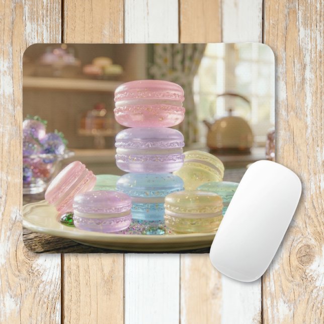 Pastel Glass Macaron Cookies   Mousepad (Von Creator hochgeladen)