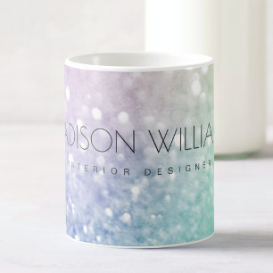 Pastel Glitzer Bokeh HintergrundGlam Elegant Glitt Kaffeetasse