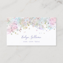 Pastel Glitzer Confetti Business Card Visitenkarte