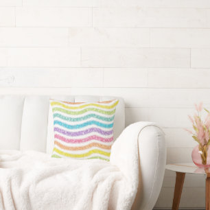 Pastel Glitzer Rainbow Kissen