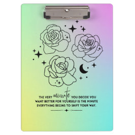 Pastel Glow Up Clipboard Klemmbrett