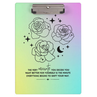 Pastel Glow Up Clipboard Klemmbrett