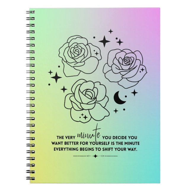 Pastel Glow Up Notebook Notizblock (Vorderseite)