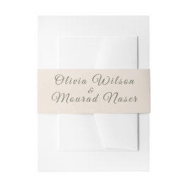Pastel & Gold Floral Wedding Invitation Einladungsbanderole