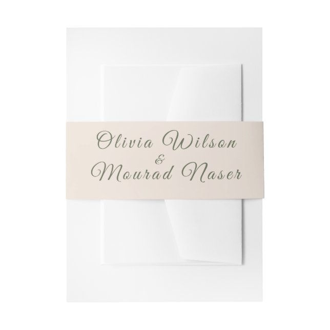Pastel & Gold Floral Wedding Invitation Einladungsbanderole (Vorderseite Beispiel)