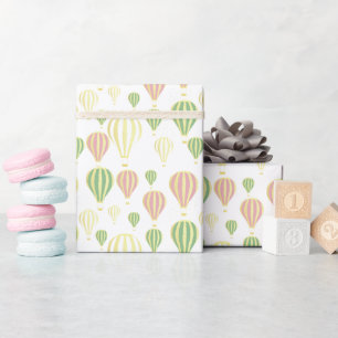 Pastel Gold Hot Air Ballon Niedlich Geschenkpapier