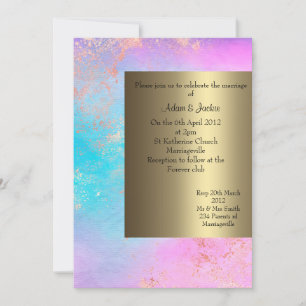 PASTEL GOLD WEDING EINLADUNG NEUES