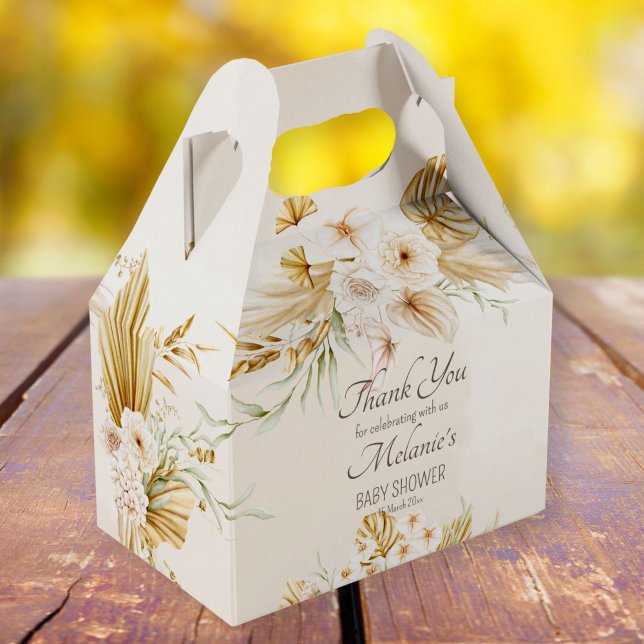 Pastel, goldbraun, boho getrocknete Blume Geschenkschachtel (Von Creator hochgeladen)