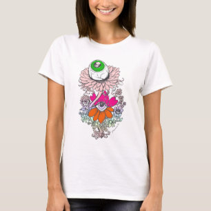 Pastel Goth Alien Eyeball Blume Shirt