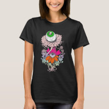 Pastel Goth Alien Eyeball Blume Shirt