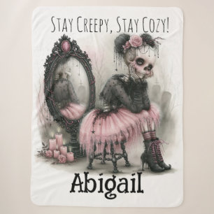Pastel-Goth-Ästhetik Halloween Sherpadecke