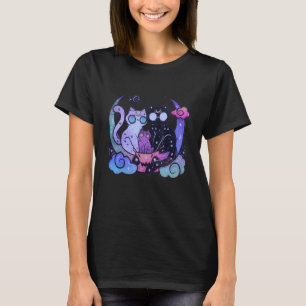 Pastel Goth Ästhetische Katze T-Shirt Creepy Alien