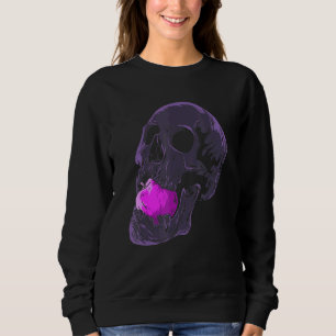 Pastel Goth Ästhetische Schädel Apple Fruchtskelet Sweatshirt
