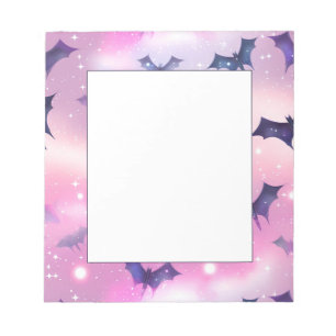 Pastel Goth Bats Muster Notizblock