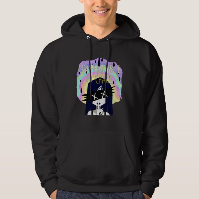 Pastel goth being comfortable in chaos hoodie (Vorderseite)