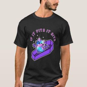 Pastel Goth Cat Coffin Kawaii Funny Gothic Horror T-Shirt