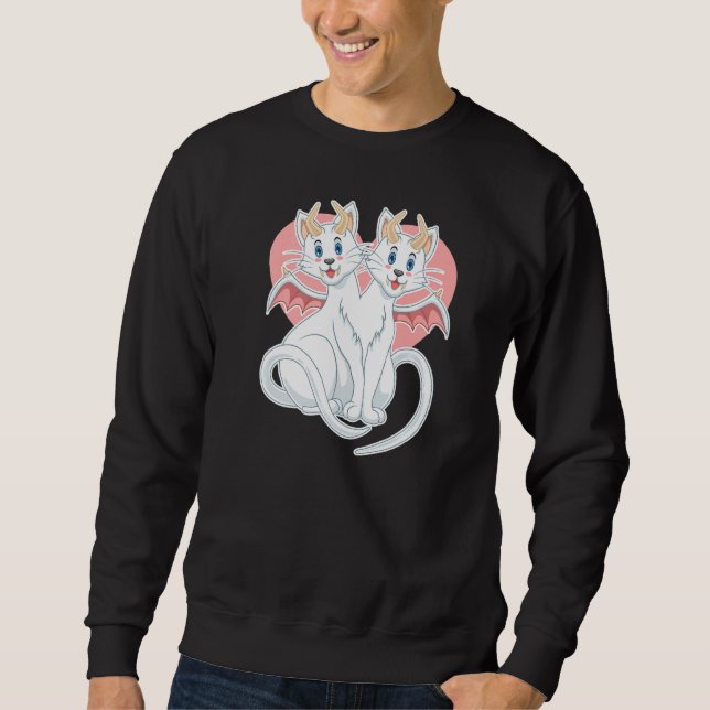 Pastel Goth Cat Demon Pastel Culture Baphomet Sweatshirt (Vorderseite)