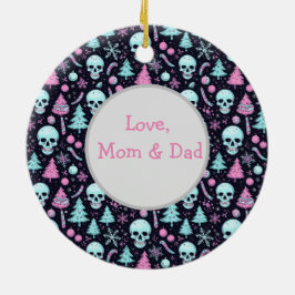 Pastel Goth Christmas Keramik Ornament