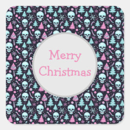 Pastel Goth Christmas Quadratischer Aufkleber