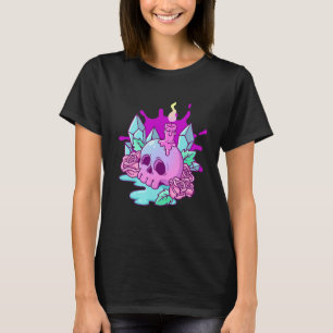 Pastel Goth Creepy Skull T-Shirt