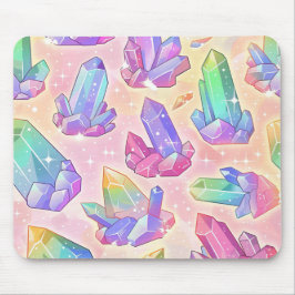 Pastel Goth Crystal Pattern Gems Kawaii Mousepad