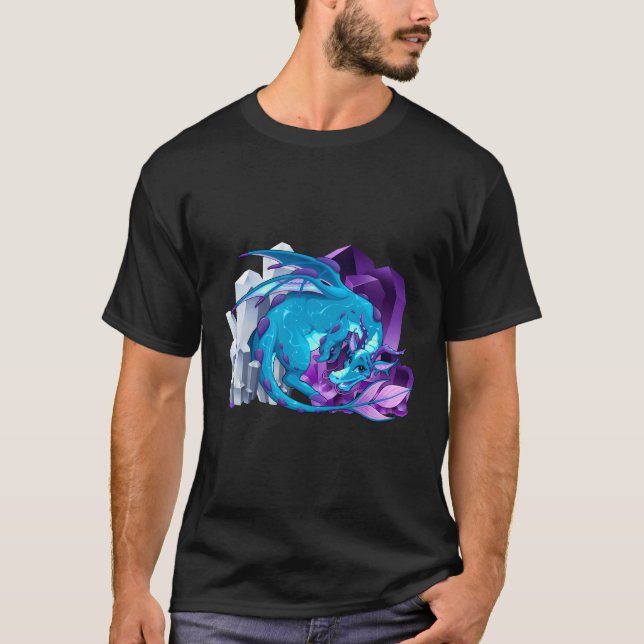 Pastel Goth Dragon Crystal Mythic Creature Fanta T-Shirt (Vorderseite)