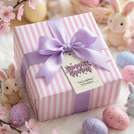 Pastel Goth Easter Pink Striped Alternative Geschenkpapier