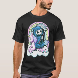 Pastel-Goth-Einhorn-Sensenmann-Emo-Skelett-Kunst G T-Shirt