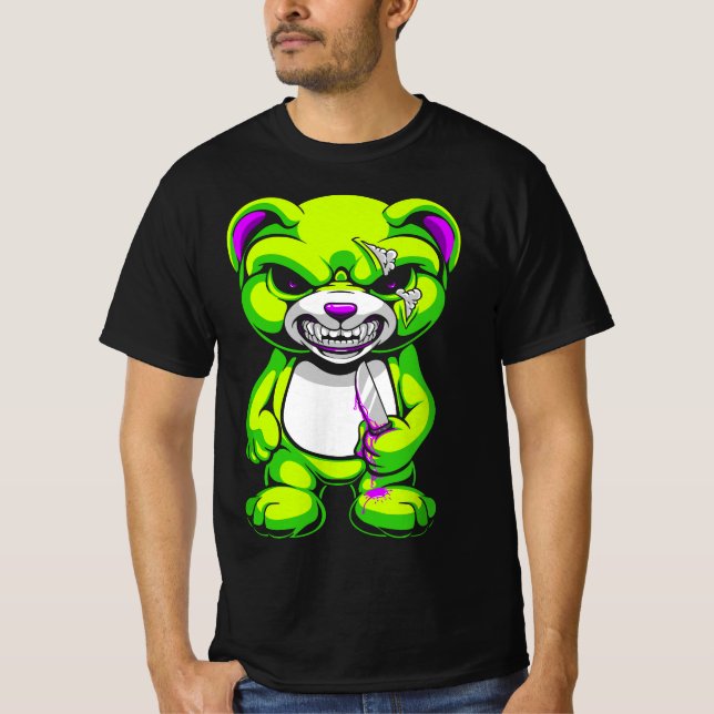 Pastel Goth Evil Teddy Bear  T-Shirt (Vorderseite)
