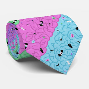 Pastel-Goth-Gehirne Krawatte