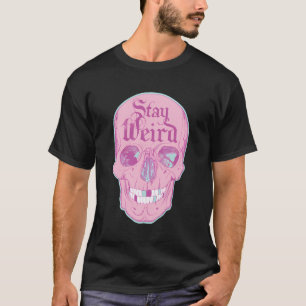Pastel Goth Girl Bleibe komische Emo Pink Skull fü T-Shirt