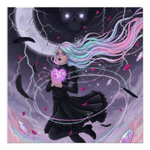 Pastel-Goth-Girl Poster