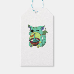 Pastel-Goth-gruseliges-Anime-Ramen-Katze-Halloween Geschenkanhänger