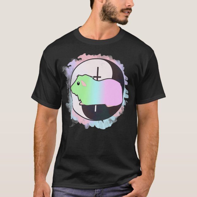 Pastel Goth Guinea Pig Yin Yang Design Premium  T-Shirt (Vorderseite)