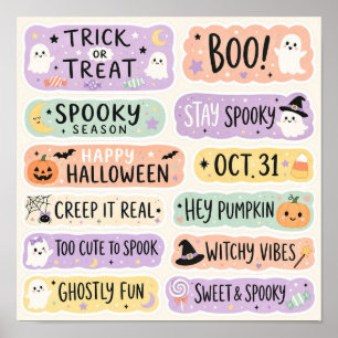 Pastel-Goth-Halloween Süße Geister Poster