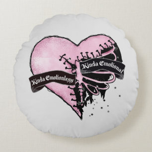 Pastel Goth Heart   emotional und emotional Rundes Kissen