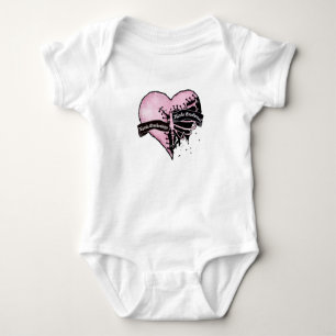 Pastel-Goth-Herz   Emotional und emotionslos Baby Strampler