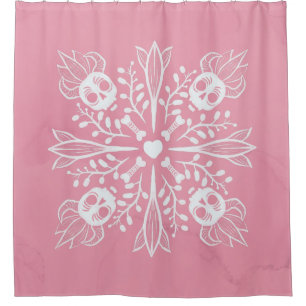 Pastel goth kawaii Witwe Harajuku rosa Duschvorhang