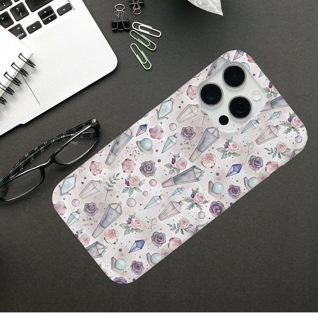 Pastel Goth Kristalle und Rose - Mystische Hexerei Case-Mate iPhone Hülle (Von Creator hochgeladen)