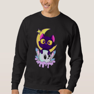 Pastel Goth Moon Wiccan Animal Cull Sweatshirt