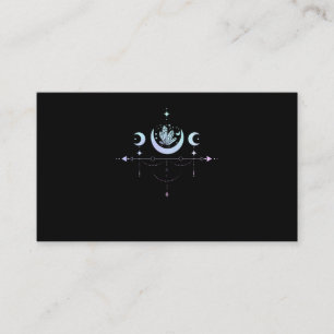Pastel Goth Moon Witchy Crescent Visitenkarte