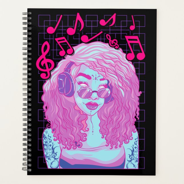 Pastel Goth Music Lover Planer (Vorderseite)