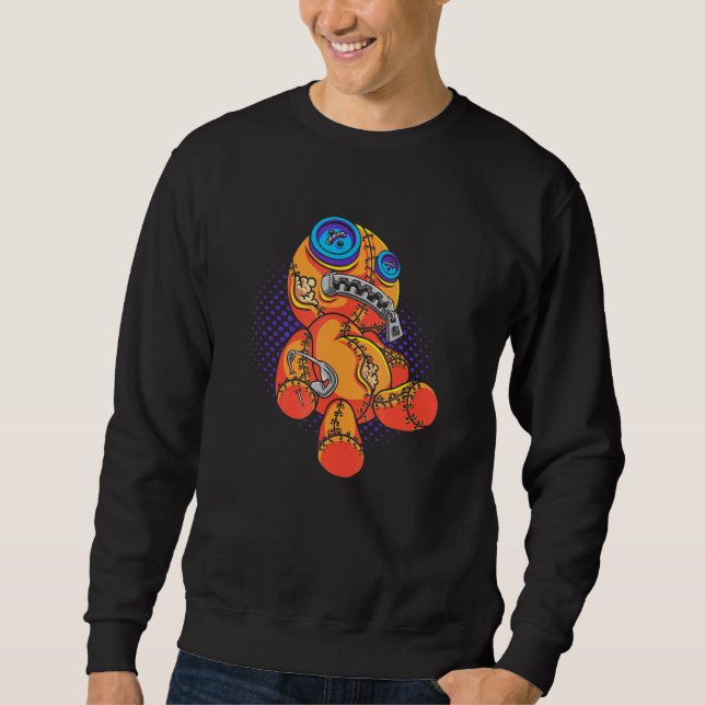Pastel Goth Niedlich Voodoo Teddy Bear Doll Sweatshirt (Vorderseite)