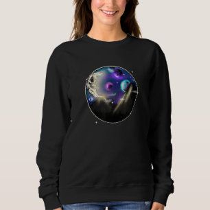 Pastel Goth Occult Skull Crescent Moon Wicca Gothi Sweatshirt