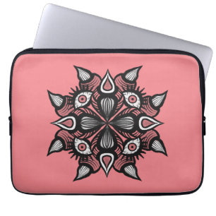 Pastel goth pink gruselige Monsterhexe Laptopschutzhülle