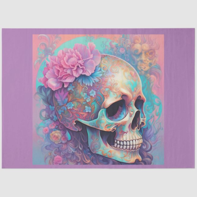 Pastel Goth Skeleton Decoupage Paper Seidenpapier (Vorderseite)