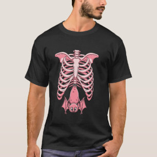 Pastel-Goth-Skelett-Rippenkäfig-Fledermaus-Röntgen T-Shirt