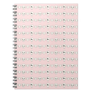 Pastel Goth Skulls Pink-Notebook Notizblock